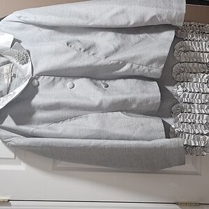 Women silver gray suit size 24
